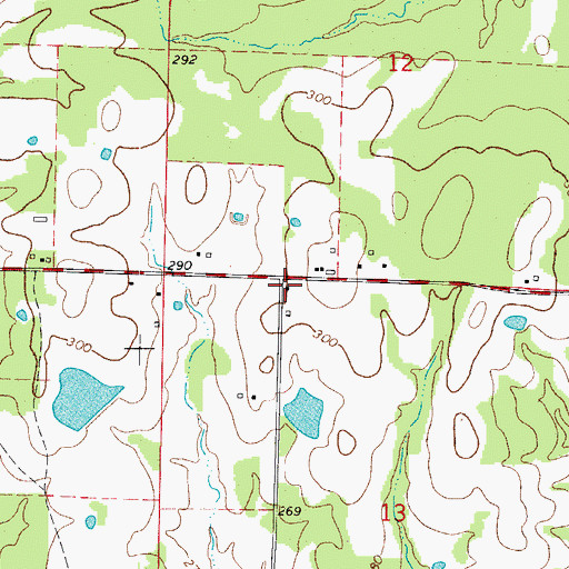 Topographic Map of Center School (historical), AR