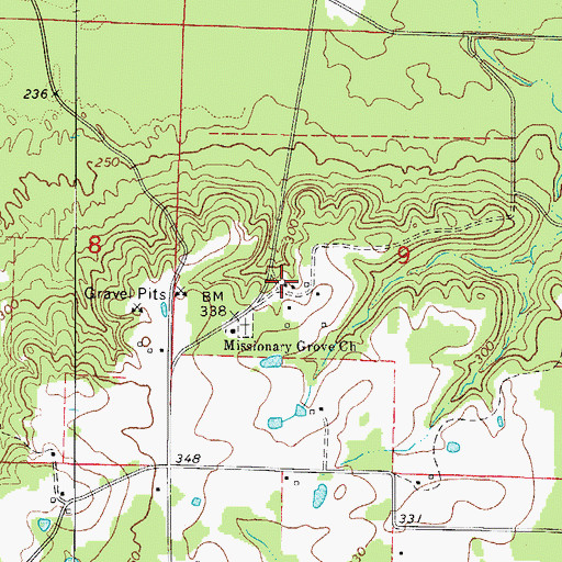 Topographic Map of Cornelius Spring School (historical), AR