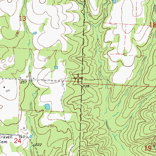 Topographic Map of Craving Church (historical), AR