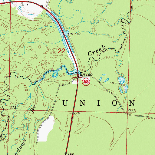 Topographic Map of Dewoodys Store (historical), AR