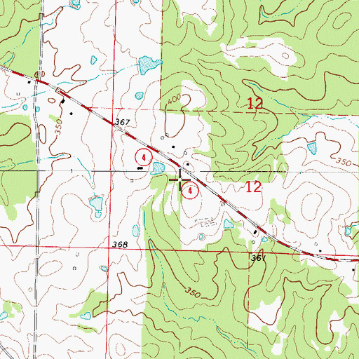Topographic Map of Forest Hill School (historical), AR
