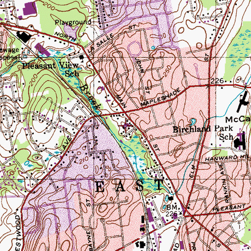 Topographic Map of Heritage Park Plaza, MA