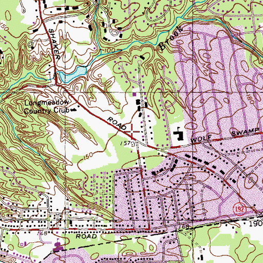 Topographic Map of Maple Center, MA