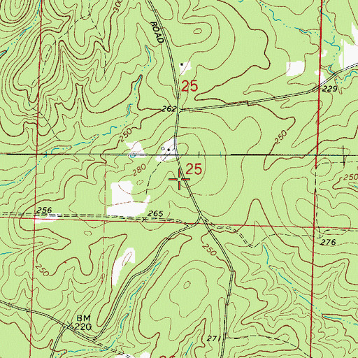Topographic Map of Lackland Springs Church (historical), AR