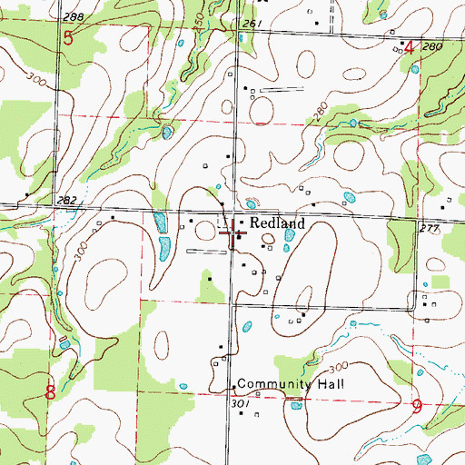 Topographic Map of Liberty Church, AR