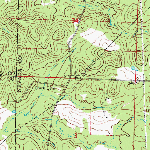 Topographic Map of Lone Pine School (historical), AR