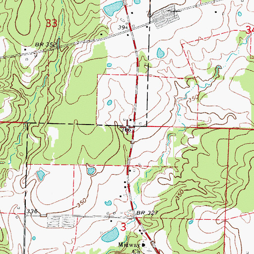 Topographic Map of Morning Star Church (historical), AR