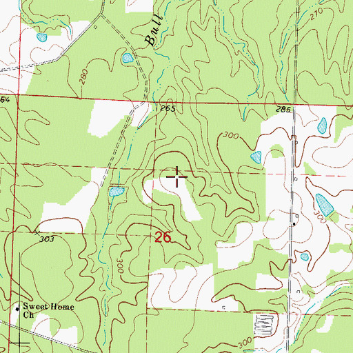 Topographic Map of New Liberty School (historical), AR