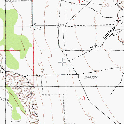 Topographic Map of Hot Springs Wash, AZ