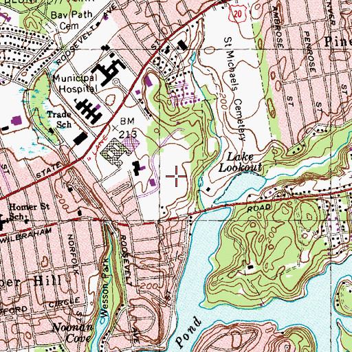 Topographic Map of House of the Good Shepard, MA