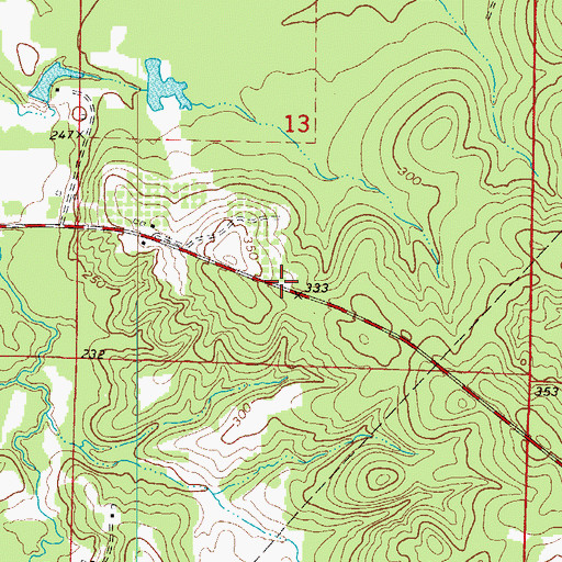 Topographic Map of Salem School (historical), AR