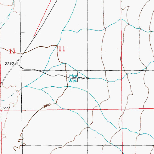 Topographic Map of Hot Well, AZ