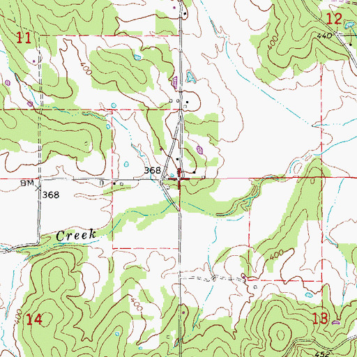 Topographic Map of Oconee (historical), AR