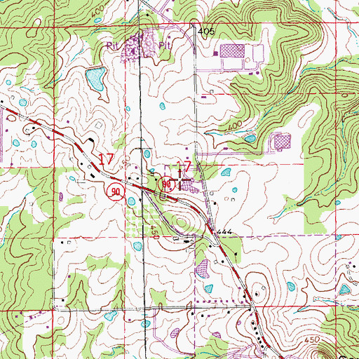 Topographic Map of Five Rivers Medical Center, AR