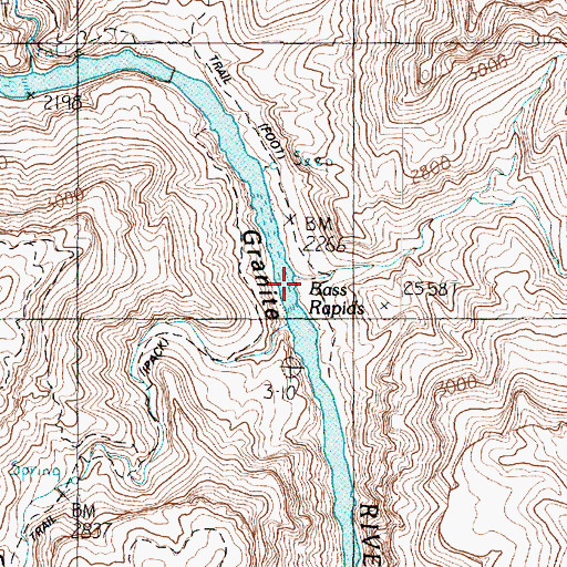 Topographic Map of Hotauta Canyon, AZ