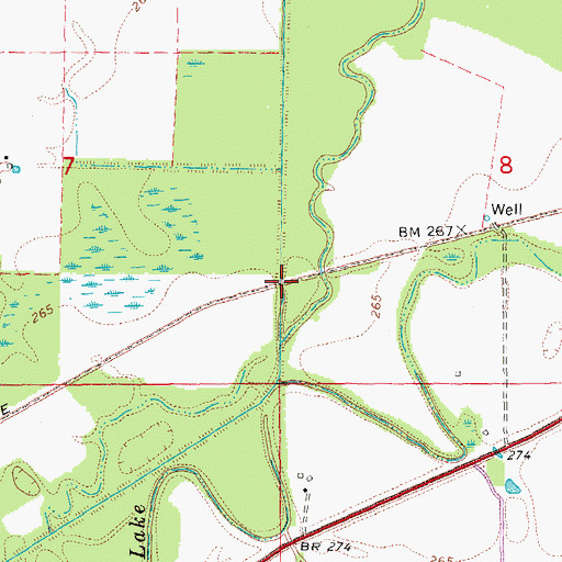 Topographic Map of Running Lake (historical), AR