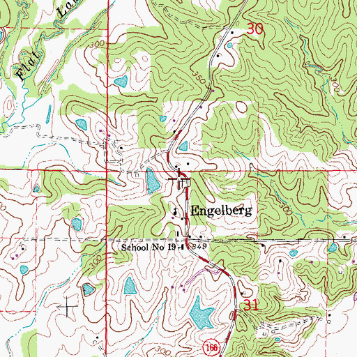 Topographic Map of Saint John Cemetery, AR