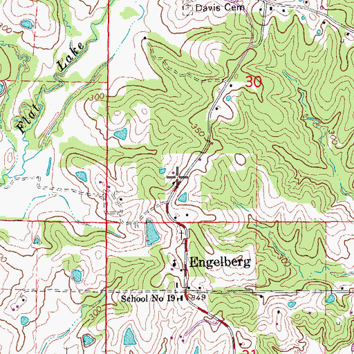 Topographic Map of Debrow (historical), AR