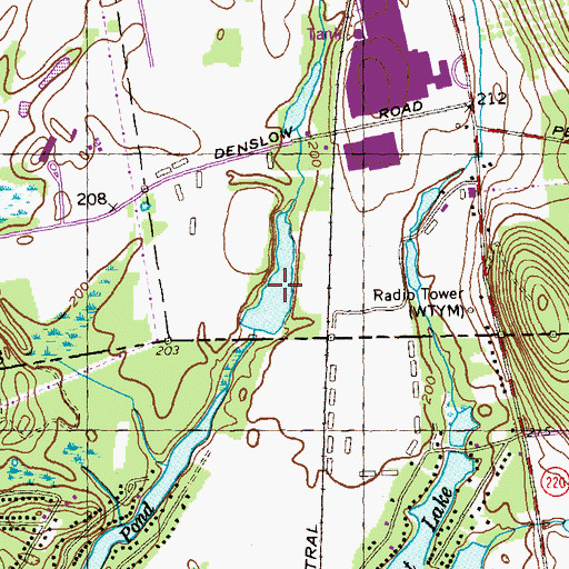 Topographic Map of Jawbuck Brook Reservoir, MA