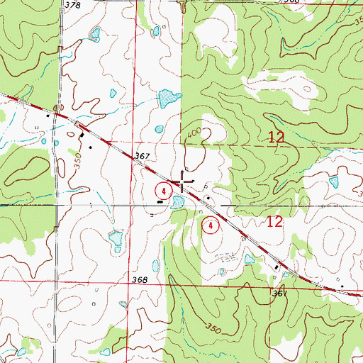 Topographic Map of Clayton (historical), AR