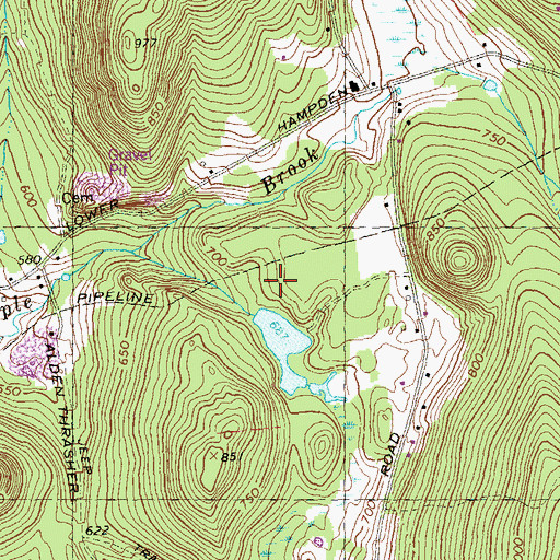 Topographic Map of Lunden Dam, MA