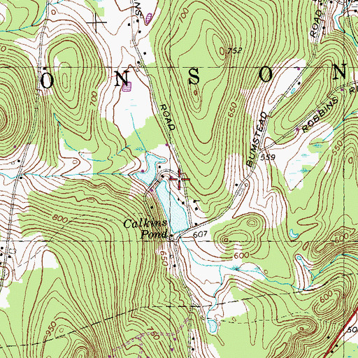 Topographic Map of Calkins Pond Upper Dam, MA