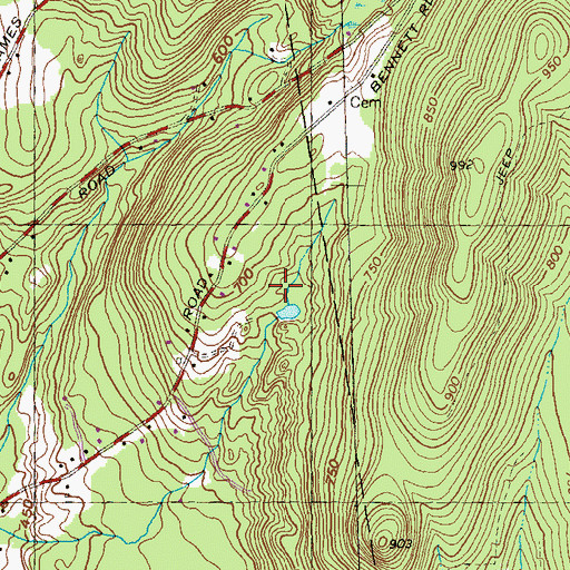 Topographic Map of Wenworth Farm Dam, MA