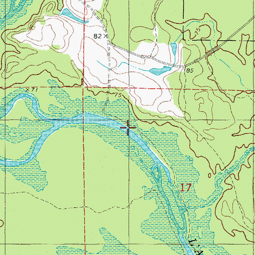 Topographic Map of Eagle Lake, AR