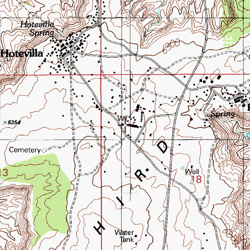 Topographic Map of Hotevilla Bacavi Community School, AZ