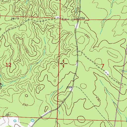 Topographic Map of Williford School (historical), AR