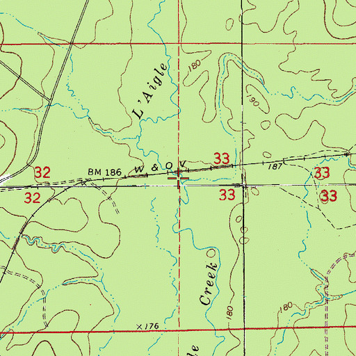 Topographic Map of Hunter Branch, AR