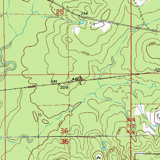 Topographic Map of Draper (historical), AR