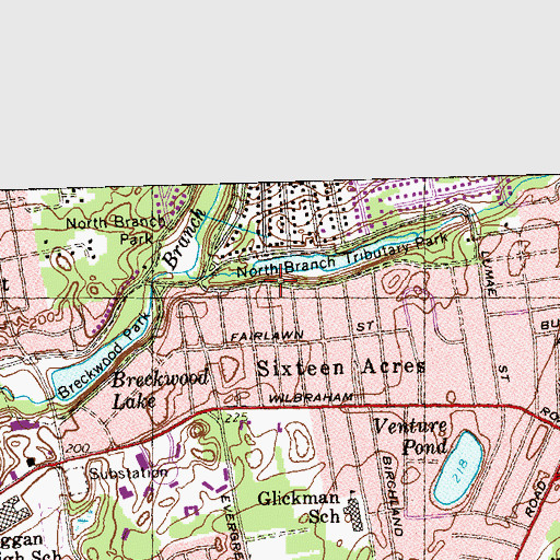 Topographic Map of Putnams Puddle Dam, MA