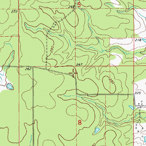Topographic Map of Center Point School (historical), AR