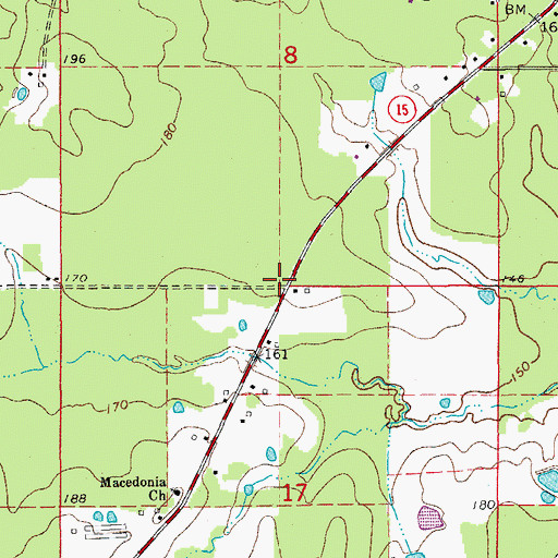 Topographic Map of North Oak Grove School (historical), AR