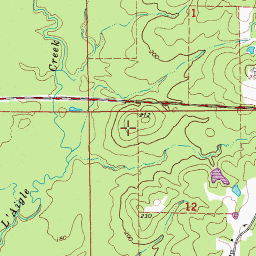 Topographic Map of Crossroads School (historical), AR