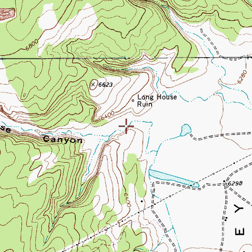 Topographic Map of House Canyon, AZ