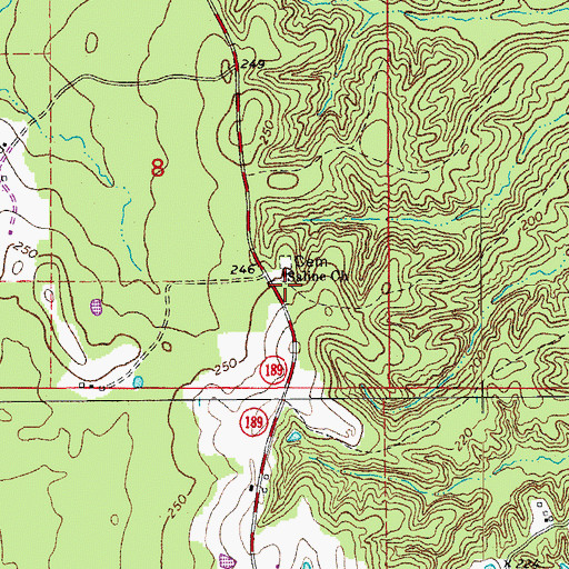 Topographic Map of Saline School (historical), AR