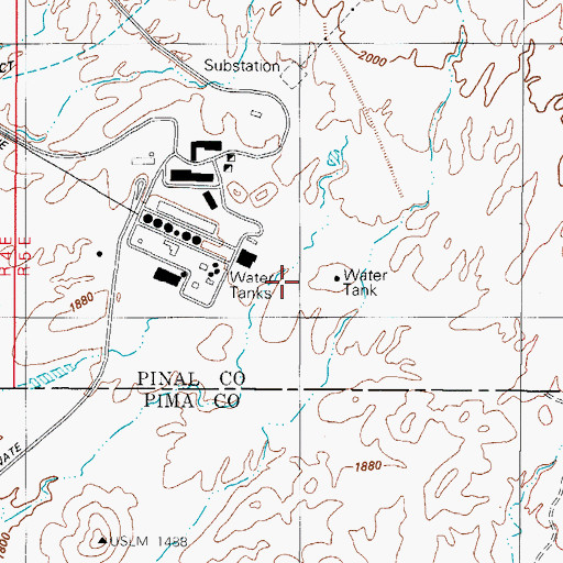 Topographic Map of House Mine, AZ