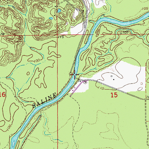 Topographic Map of Suttons Ferry (historical), AR