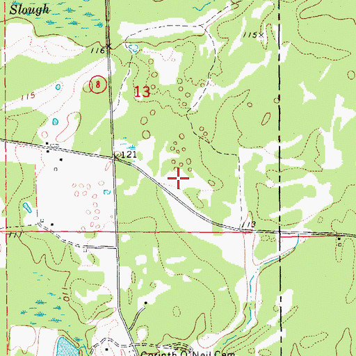 Topographic Map of The Prairie, AR