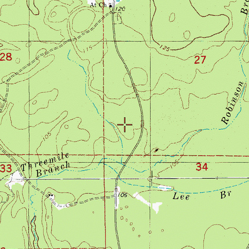 Topographic Map of Pin Oak Flat, AR