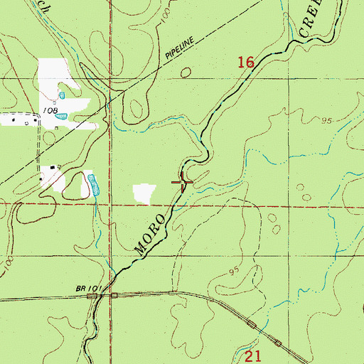 Topographic Map of Bailey Ford, AR