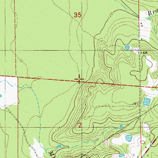 Topographic Map of Mud Springs, AR