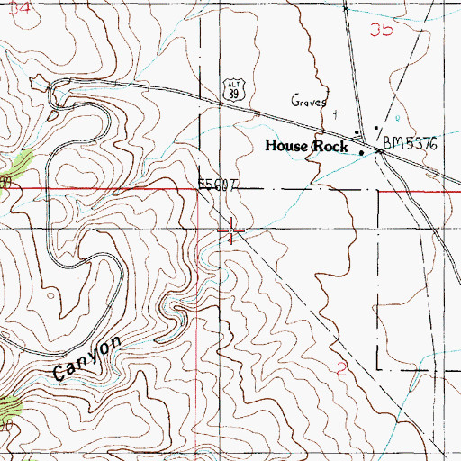 Topographic Map of House Rock Canyon, AZ