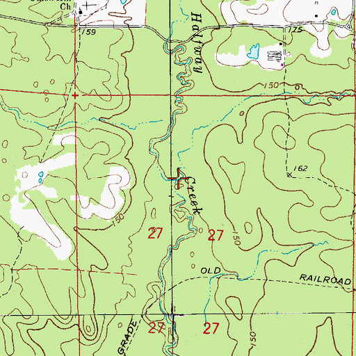 Topographic Map of Gin House Branch, AR