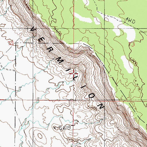 Topographic Map of House Rock Spring, AZ
