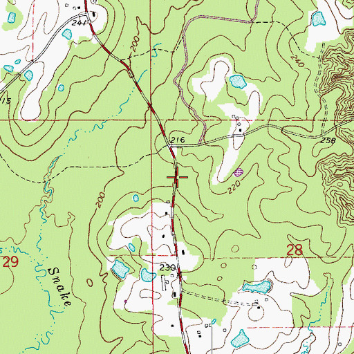Topographic Map of Green Hill Church (historical), AR