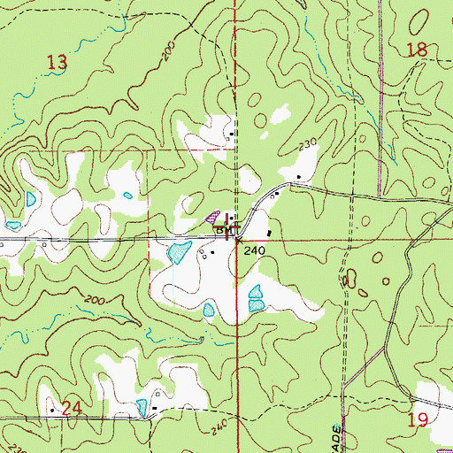 Topographic Map of Colvin School (historical), AR
