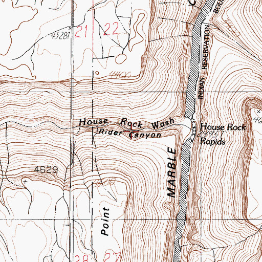 Topographic Map of House Rock Valley, AZ